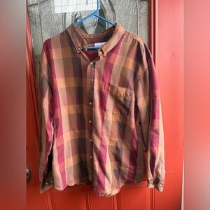 Joh Blair Brown & Burgundy Plaid Button-Down Shirt